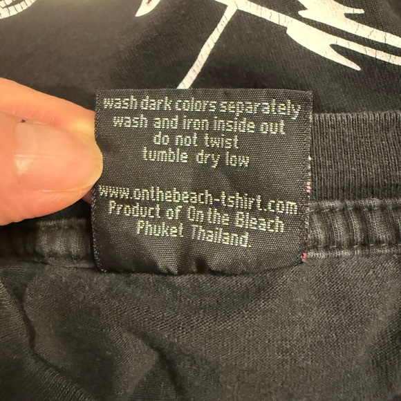 Men’s Phuket Island Black with white Graphics short sleeve T-Shirt Size large - Picture 8 of 8